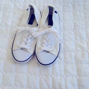 Woman’s white polo sneakers size 9.5